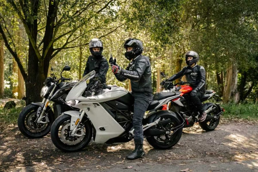 3 riders on zero electric motorbikes new zealand